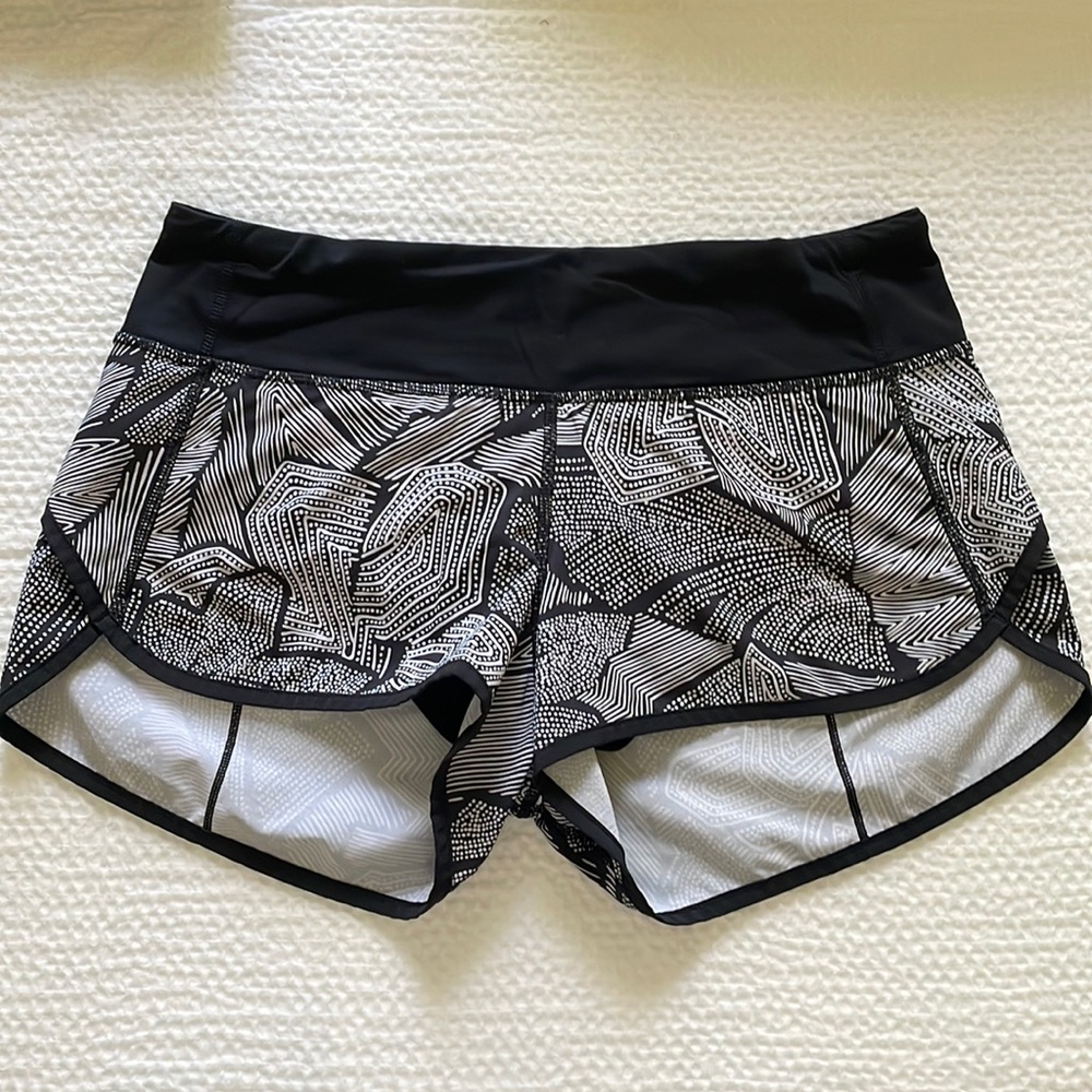 Black White Speed Up Shorts